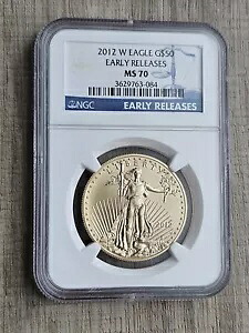 2012年 W $50 ゴールドイーグル 1オンス NGC MS70 ER 早期リリース KEY DATE レアコイン｜WORLD RESOURCE【KING店】