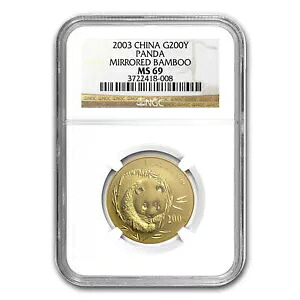 2003年 中国 1/2オンス 金貨 パンダ 鏡面竹 MS-69 NGC｜WORLD RESOURCE【KING店】