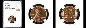 1938年 1C NGC PR67RD-ピュアレッドポップ 46 PQ リンカーンウィートスモールセント|WORLD RESOURCE【KING店】