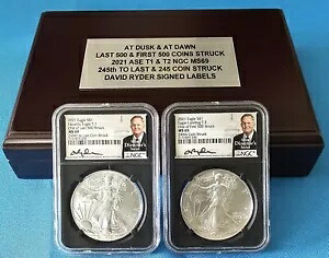 2021 ASE T-1 & T-2 夕暮れと夜明け 245番目の最後の＆最初のコイン鋳造 NGC MS69｜WORLD RESOURCE【KING店】