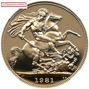 楽天市場】1984年 エリザベス女王ソブリン金貨 5ポンド PF70UC /NGC-9