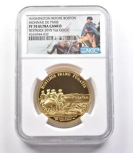 2015年ワシントン・ビフォア・ボストン・モネ・ド・パリ 1オンス金メダル PF70 NGC *1936｜WORLD RESOURCE【KING店】 909,370円