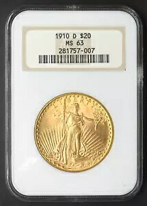 1910-D セント・ゴーデンズ ファッティホルダー NGC MS63 ゴールド ダブルイーグル - COINGIANTS -
