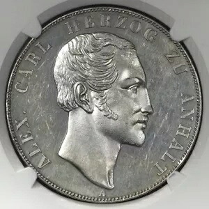 1855 年 ドイツ 2 ターラー アンハルト ベルンブルク - NGC MS61 誤格付けプルーフ 希少!!!｜WORLD RESOURCE【KING店】