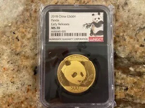 2018年 30g 500元 中国金貨パンダ MS 70|WORLD RESOURCE【KING店】