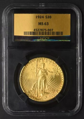 1924-P セントゴーデンス ブラックコア NGC MS63 ゴールド ダブルイーグル - COINGIANTS -|WORLD RESOURCE【KING店】