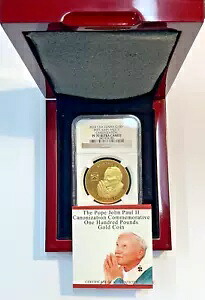 2014年 ヨハネ・パウロ2世 プルーフ100ドル金貨 - NGC PF 70 UCAM - ディスプレイボックス＆COA｜WORLD RESOURCE【KING店】