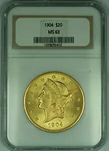 1904年 20ドル リバティヘッド ゴールド ダブルイーグル NGC MS 63+｜WORLD RESOURCE【KING店】