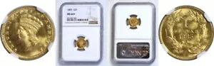 1885年 1ドル プリンセス 1ドル金貨 NGC MS-66+｜WORLD RESOURCE【KING店】