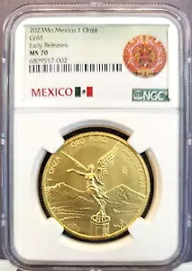 2023年 メキシコ 1 オンザ ゴールド リベルタッド NGC MS 70 早期リリース パーフェクト｜WORLD RESOURCE【KING店】