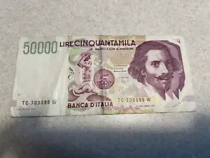 楽天市場】イタリア紙幣 50000リラ 美品 1984年 世界 外国 貨幣