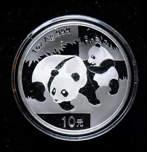 楽天市場】2015年 中国パンダコイン 10元 1オンス Ag.999 パンダ銀貨