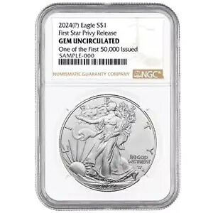 2024 (P) $1 1 オンスのアメリカン シルバー イーグル ファースト スター プリビーが最初の 1 つをリリース