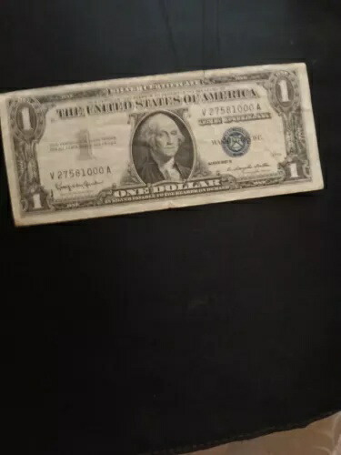 1957B 銀貨 1 ドル証明書