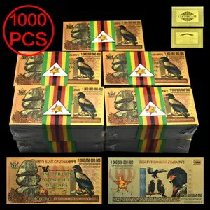 1 兆 4000 億ドル 1000 ピース/ロット ジンバブエ金紙幣 UNC マネー
