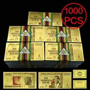 ジンバブエ金箔紙幣 1000 枚 1 ビギンティリオン ドル飾り卸売
