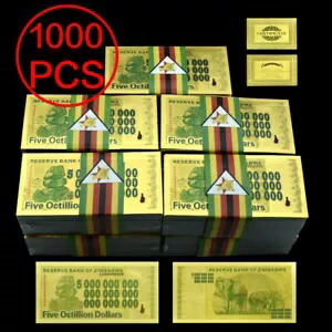 500 億ドル金紙幣 1000 枚ジンバブエ記念カード ギフト