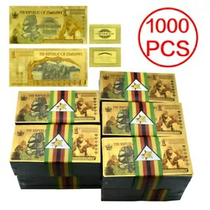 1000 ピース/ロットジンバブエ金箔紙幣 1 四兆ドルコレクション用