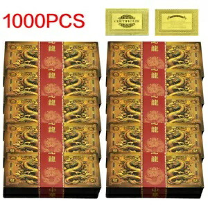 1000 個中国ドラゴン年金箔紙幣 1000 万ドル家の装飾
