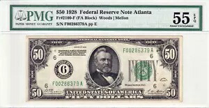 1928 $50 FRN アトランタ PMG 未流通 55EPQ #F00286379A について