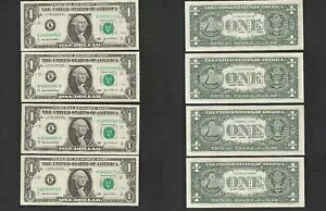 Lot 10 2003A $1 ほぼ固体のシリアル番号連邦準備銀行紙幣未流通