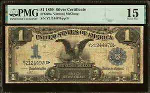 1899 $1 レア キー Fr 229a 既知の最低シリアル ブラック イーグル シルバー証明書