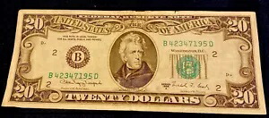 米国 1988A $20.00 ニューヨーク連邦準備銀行紙幣が安定して流通