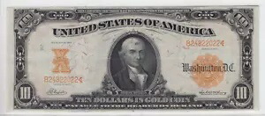 1907 年 $10 ゴールド証明書メモ FR#1169 1882 年法 Napier McClung B24822022