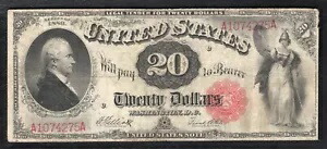 FR。 147 1880 $20 20 ドル「ハミルトン」米国法定通貨紙幣 VF