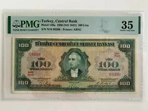 トルコ、中央銀行、100 リラ 1930 (ND 1948)、P149a