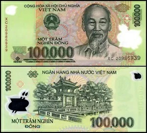 ベトナム ドン 1,000 万 (100 x 100,000) 米国販売者 - バンドル COA で流通