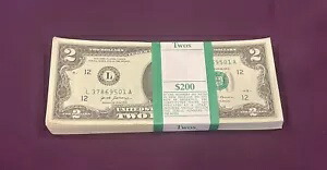 新品 $2 2 ドル紙幣シリーズ 2017A 連番紙幣 100 枚ロット 未流通