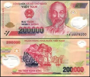 ベトナム ドン 1,000 万 (50 x 200,000) COA - 米国販売者 - 循環