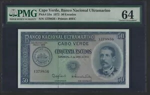 ポルトガル CAPE VERDE 50 エスクード 1972 P-53 UNC GRADED