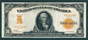 1907 Fr#1168 $10.00 ゴールド証明書~CRISP(XF+)、素晴らしいセンタリングとEpq付き!!