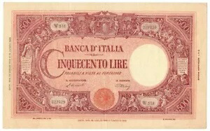 500 リラ BARBETTI GRANDE C TESTINA BI REPUBLICA ITALIANA 22/07/1946 BB+
