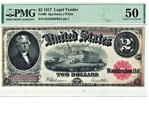 1917年 $2 法定通貨 FR#60 PMG 50 ステンド