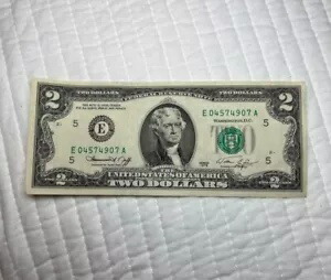 US $2 2 ドル紙幣 1976