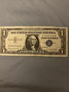1957B 銀貨 1 ドル証明書