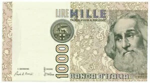 1000 リラ ERRORE DI STAMPA (DECENTRATA) MARCO POLO LETTERA B 02/05/1983 FDS-/FDS