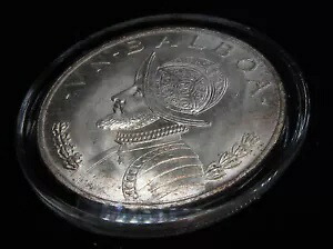 1966 パナマ 1 バルボア .900 シルバー 26.73gr ラージシルバー コイン KM27 ? BU / PCS COA ?