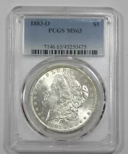 1883-O モーガン シルバー ダラー認定 PCGS MS 63