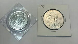 2013 アメリカン シルバー イーグル & 2013 ブリタニア 1 オンス銀貨 54,120円
