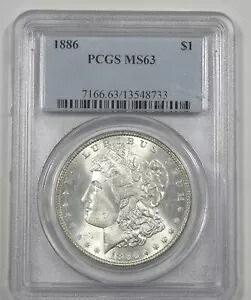 1886 モルガン ドル認定 PCGS MS 63 シルバー ドル