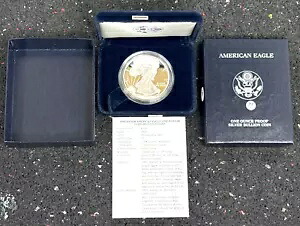 1999-P プルーフ シルバー アメリカン イーグル 1 オンス コイン NIB、COA 付き