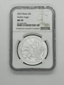 2023 マルタ ゴールデン イーグル シルバー 1oz NGC MS 70。送料無料！