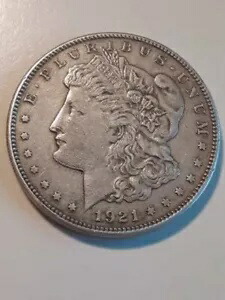 1921-S モーガン シルバー ダラー $1 米国コイン 90% サンフランシスコ造幣局 (42W-470) フェイント MM