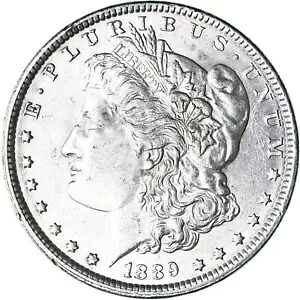 1889 (P) モーガン シルバー ダラー AU+ スライダー 写真参照 M995