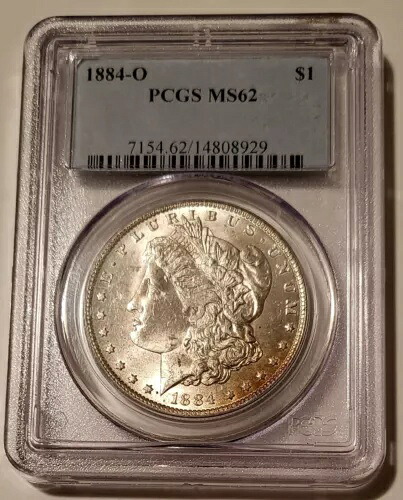 PCGS 1884 O モーガン シルバー ダラー MS62 調色