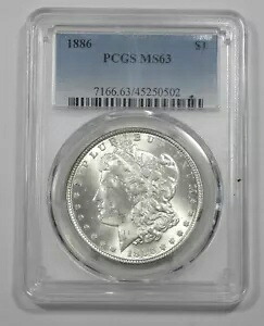 1886 モルガン ドル認定 PCGS MS 63 シルバー ドル